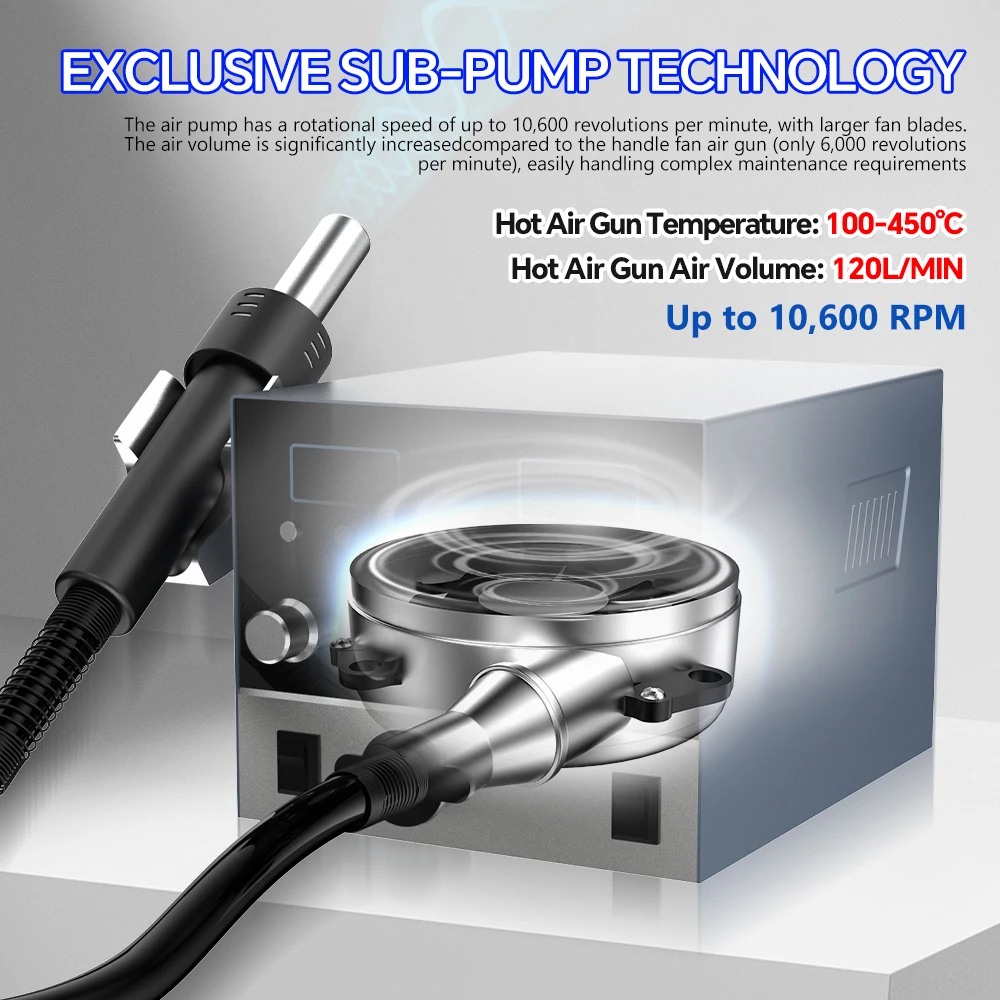 Kaisi 8624P 800W Hot Air Gun BGA Rework Station SMD Soldering Iron