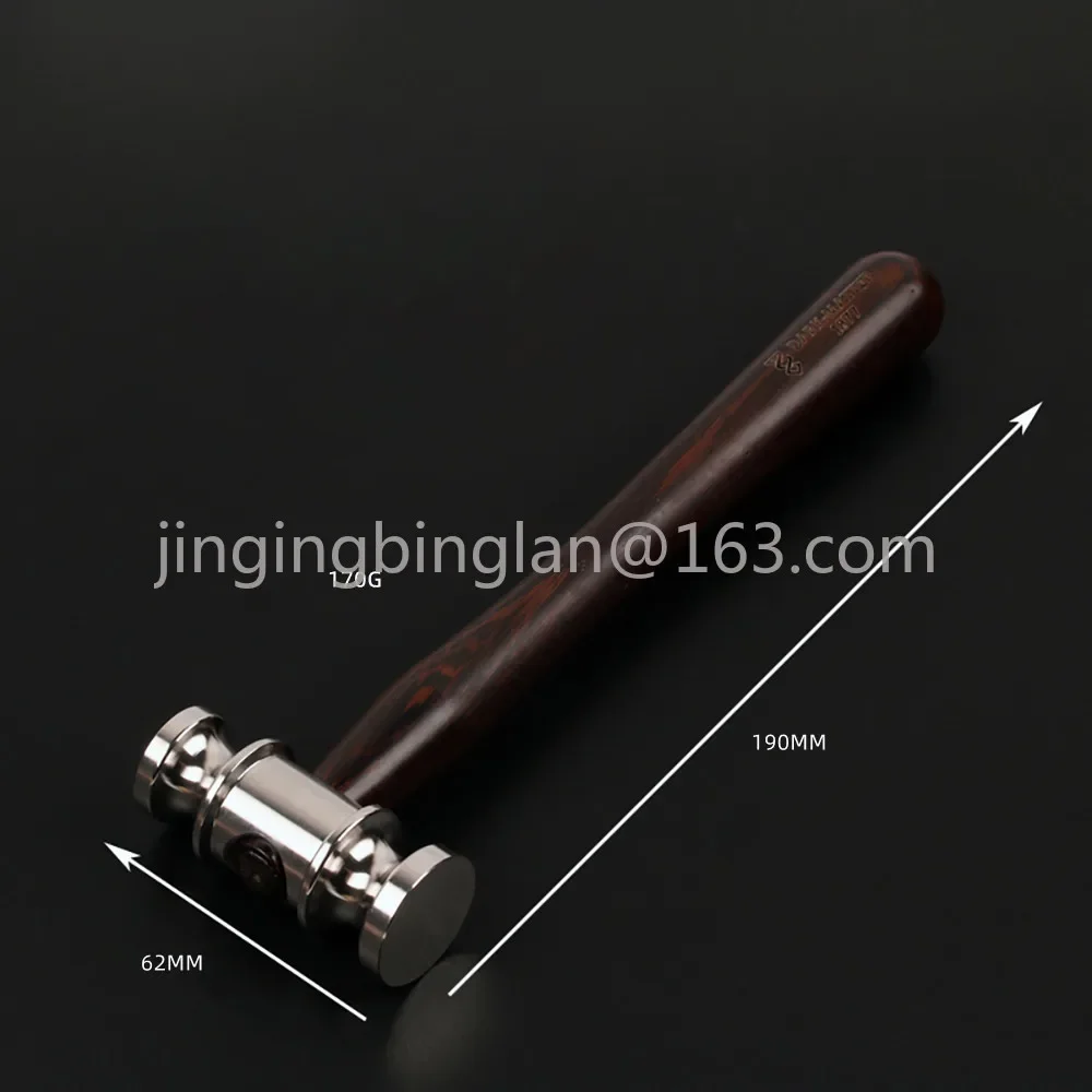 Food Grade 316 Stainless Steel Round Head Hammer With Wenge Handle Creative EDC Hammer  Jewelry Goldsmith DIY Handmade Tool