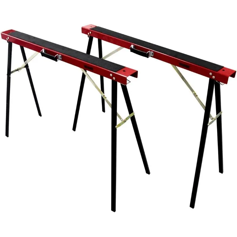 

Portable Folding Sawhorse Heavy Duty 275lb Weight Capacity Each Twin Pack