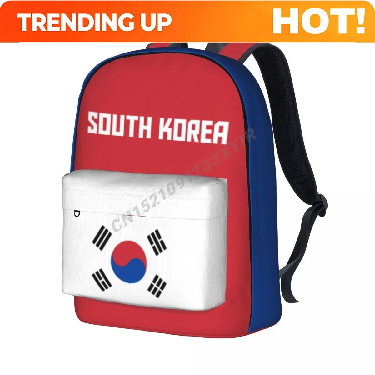 Custom Bag Unisex Backpack South Korea Flag South Korean Stitch Schoolbag Messenger Bag Case Laptop Travel Bag Mochila Gift