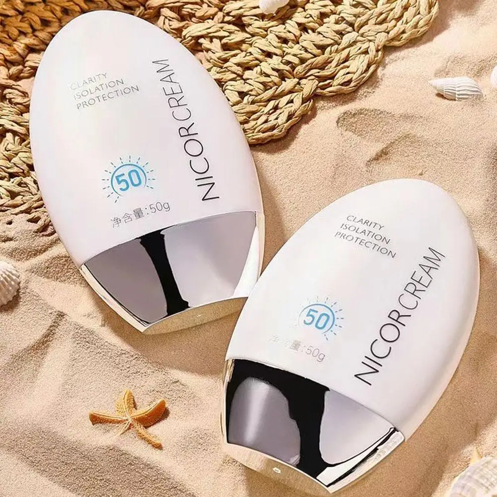 SPF50 Sunscreen Cream SPF50 Whitening Sunblock Refreshing Skin Moisturizing Reduce Anti-Aging Care Oil Sunscreen Control M2H6