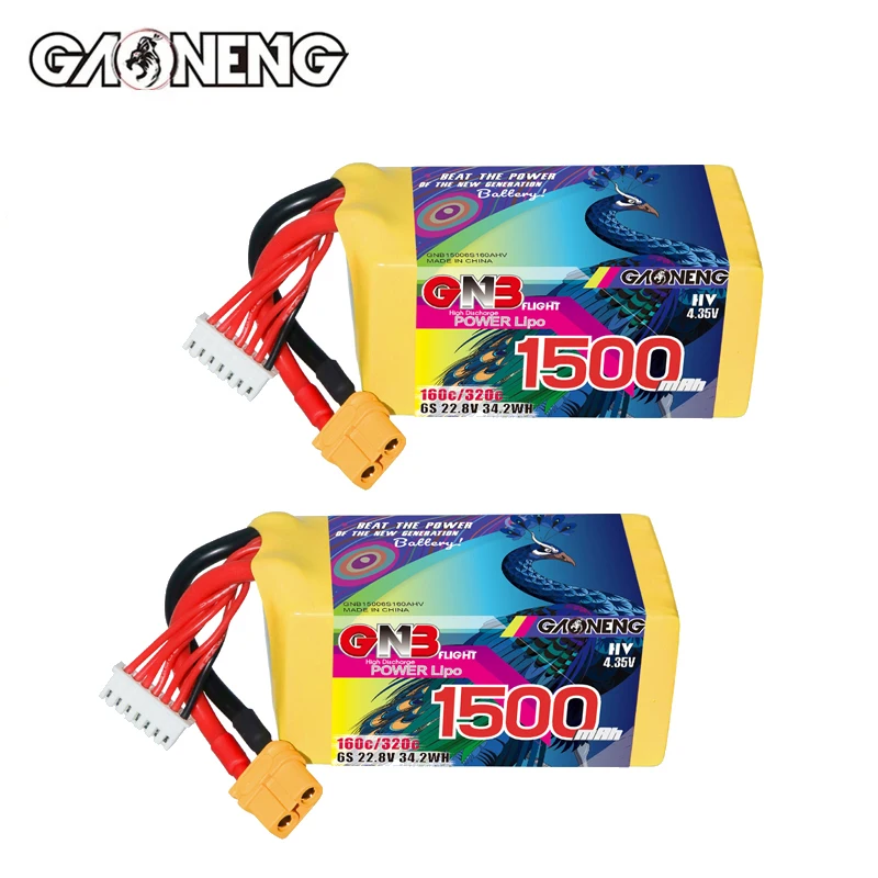 Original GNB 6S 1500mAh 160C/320C Lipo Battery for FPV Airplane Helicopter Drone Quadcopter Parts 22.8V Rechargeable Battery