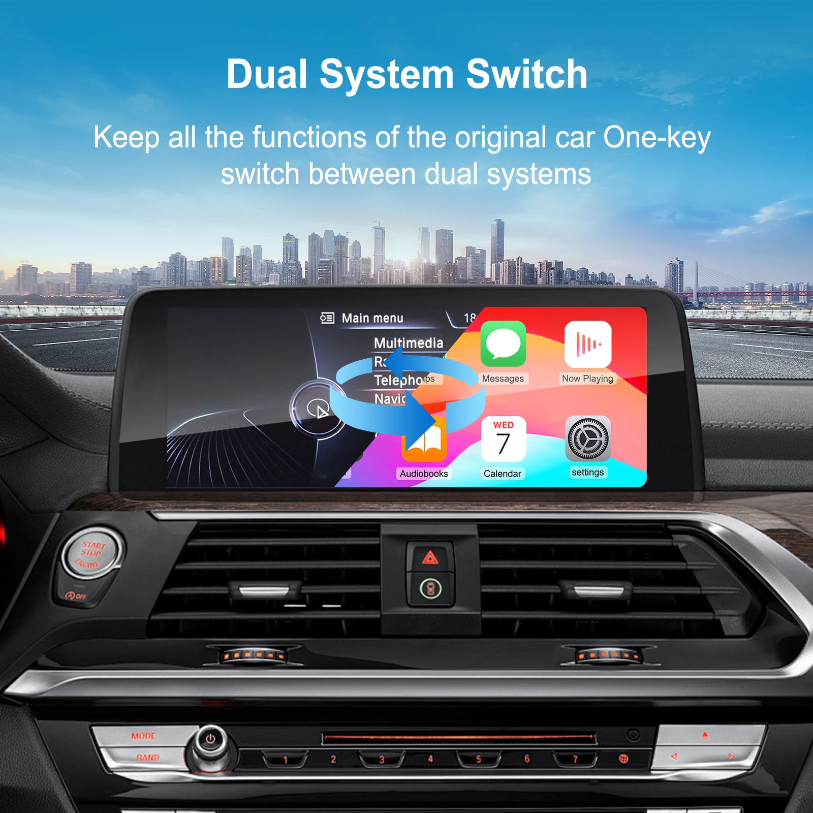 Wireless CarPlay & Android Auto Retrofit Decoder Box for BMW NBT (ID4) System OEM Screen & IDrive Controls 6.5/8.8/10.25 Inch