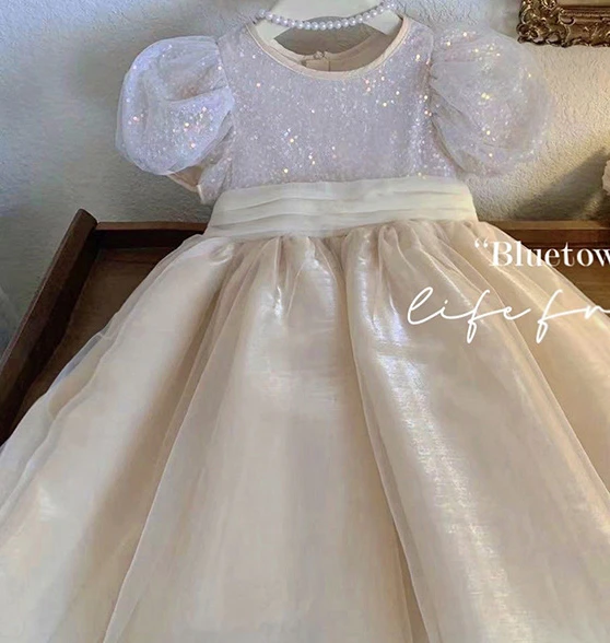 2024 Girls Dress Summer Childrens Fashion Girls Sweet Gentle and Cute Princess Dress Kids Sweet Cute Clothes