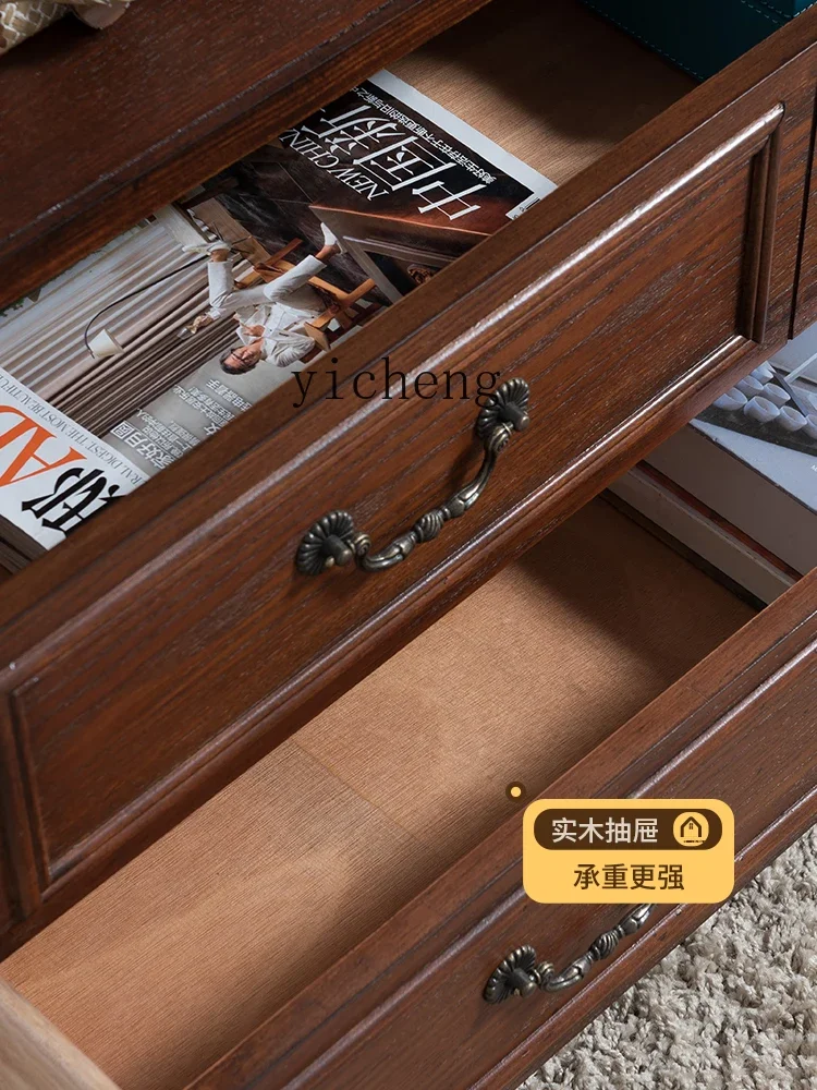 r9.2- Solid Wood Bookcase Living Room Display Cabinet Study Storage Vintage Storage High Cabinet