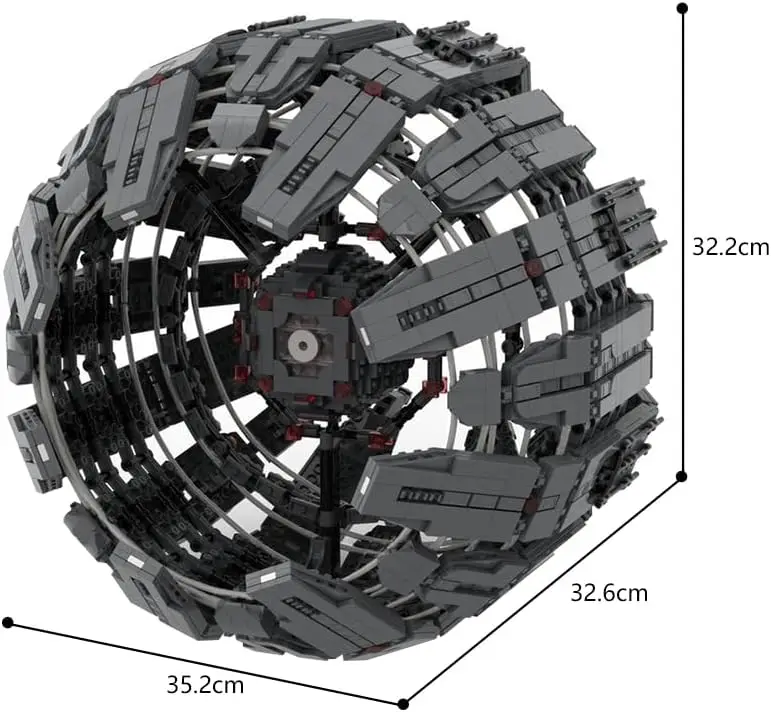 Space Series Kaylon Sphere Building Blocks Set Spaceship Destroyer Airship Combat Model Toy Collection Gift for Boys Movie Fans