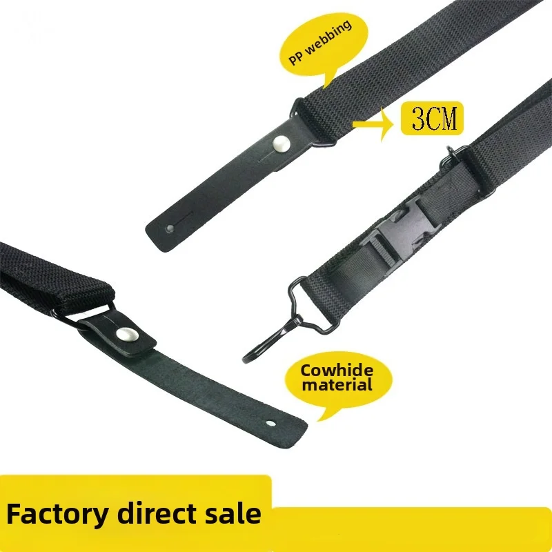 Adjustable Nylon 95 Style Tactical Rifle Sling With Leather End For Outdoor Hunting Airsoft CS Game Shooting Carry Gear