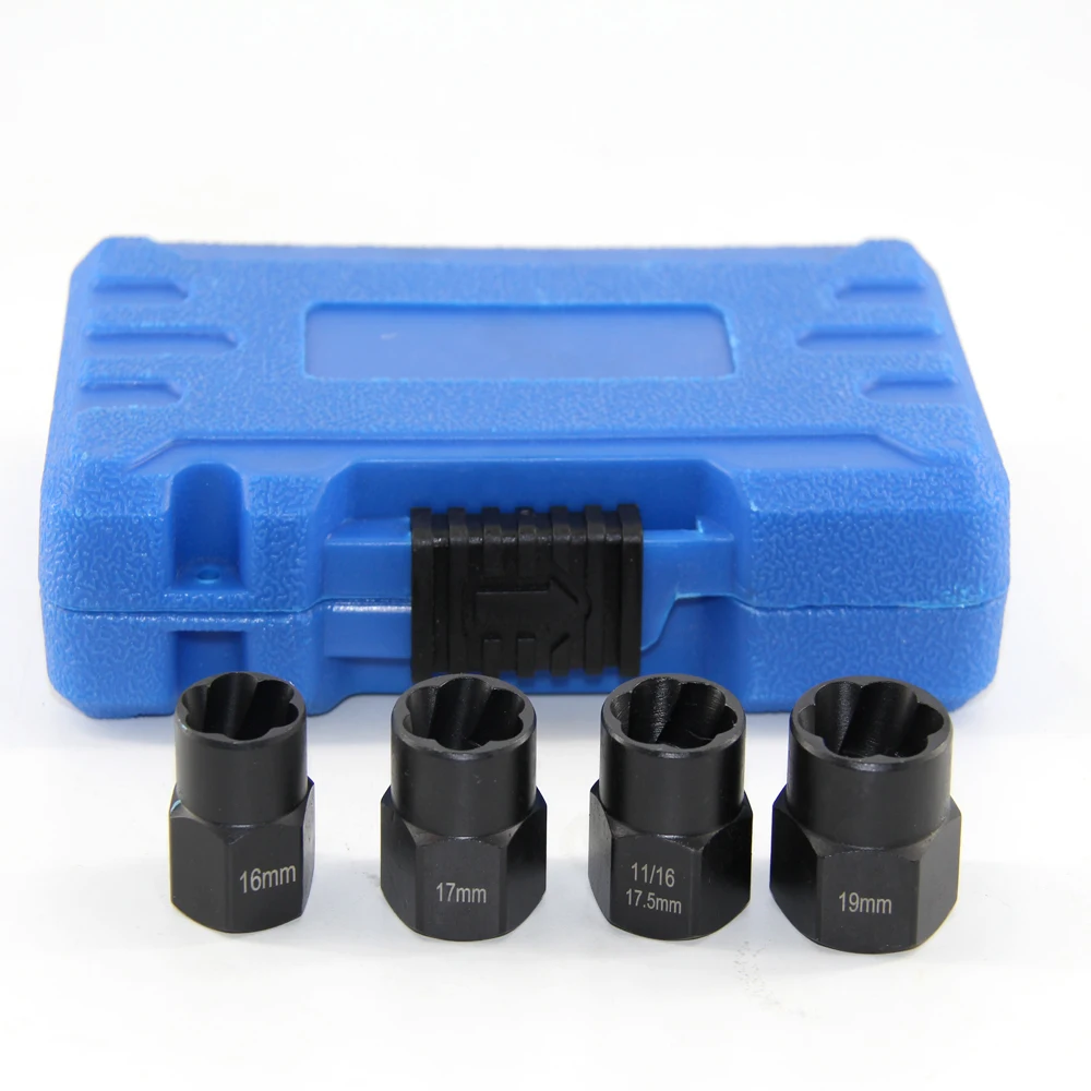 13 Pcs 3/8in. ไดรฟ์ซ็อกเก็ต Twist ชุดล็อคล้อ Nut Remover สูง Bolt Nut Extractor ชุด6-19มม.