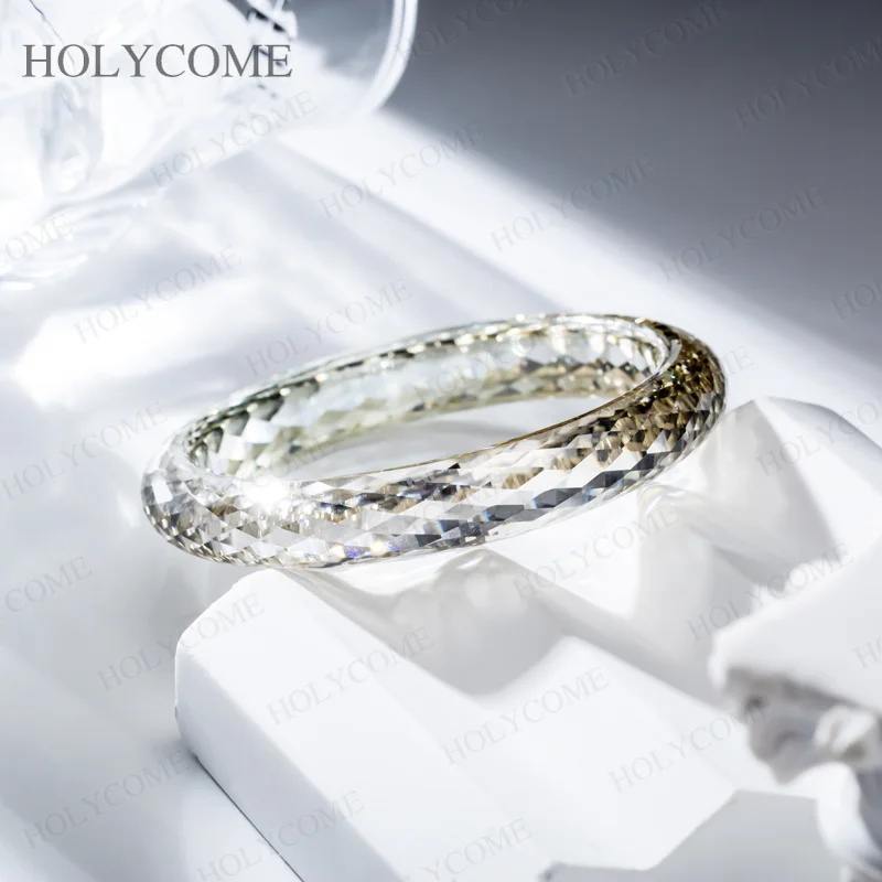 100% Moissanit-Diamant-Armband, Geschenk für Heiratsantrag, Verlobung, Hochzeit, Jahrestag, Luxuriöser Hochqualitativer Selten-Schmuck, Maßgefertigte Größe – Detail 3