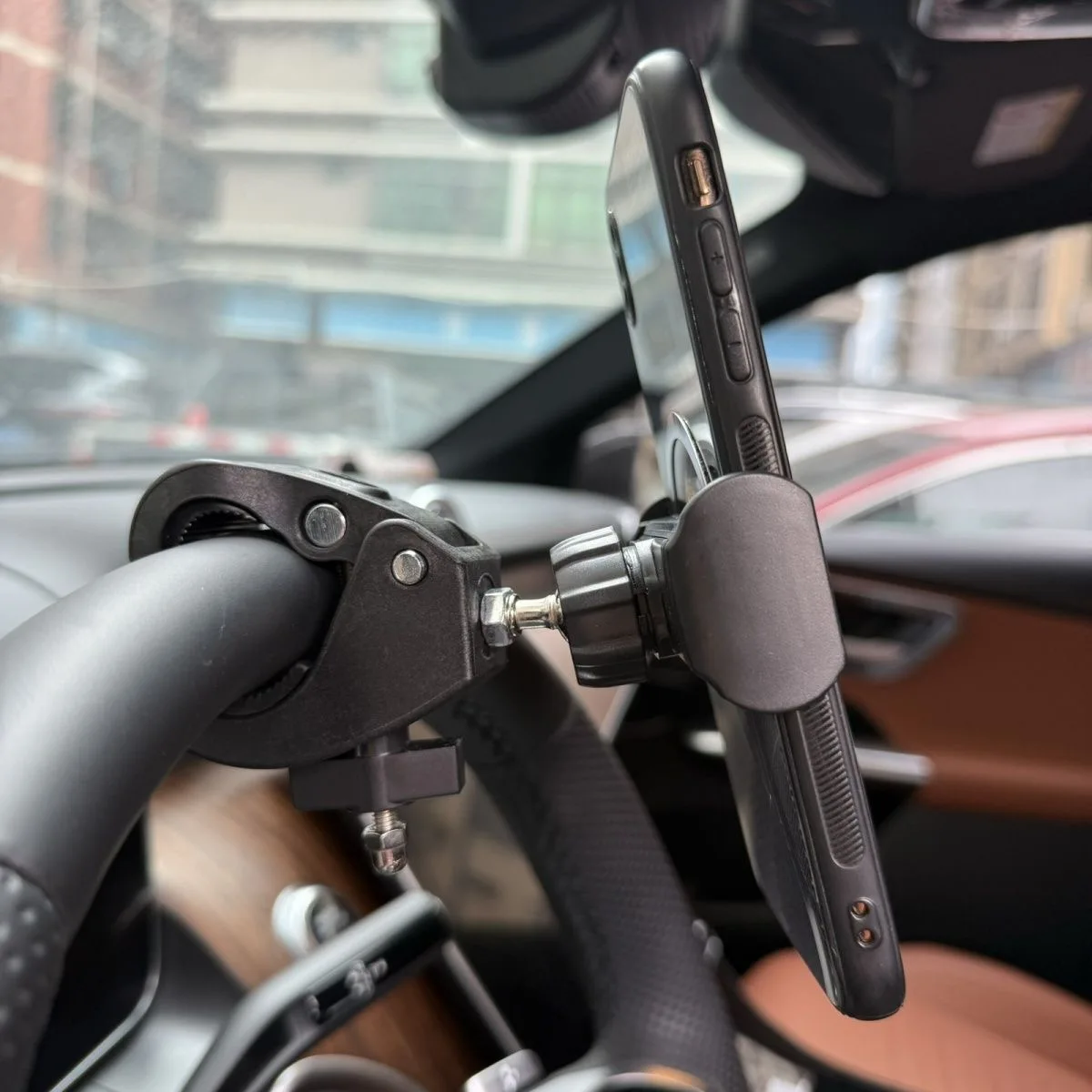 

Universal Clamp Mobile Phone Stand 360 Pea Live Clip Car Steering Wheel Fixed Mobile Phone Stand Magnetic Bracket