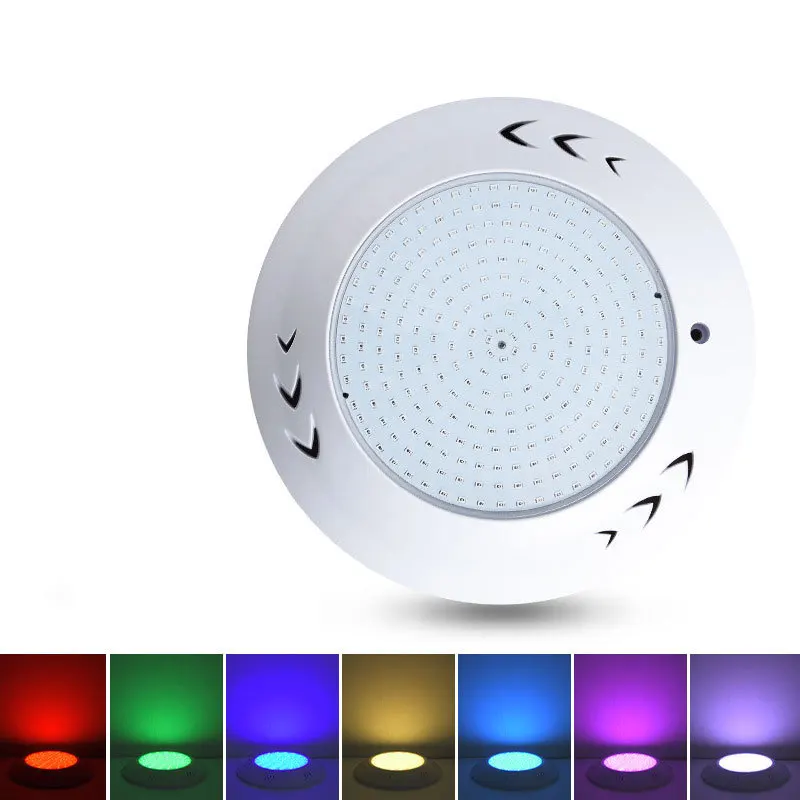 Luci per piscine a LED in resina epossidica di alta qualità AC12V lampade subacquee piatte IP68 luci a LED RGB illuminazione impermeabile colorata