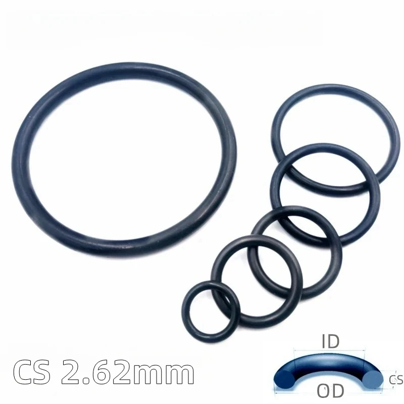 Custom NBR 70 & NBR 90 O-Rings, CS 2.62mm, Oil  & Fuel-Resistant Rubber Gaskets for Automotive, Heat and Wear Resistance, Black