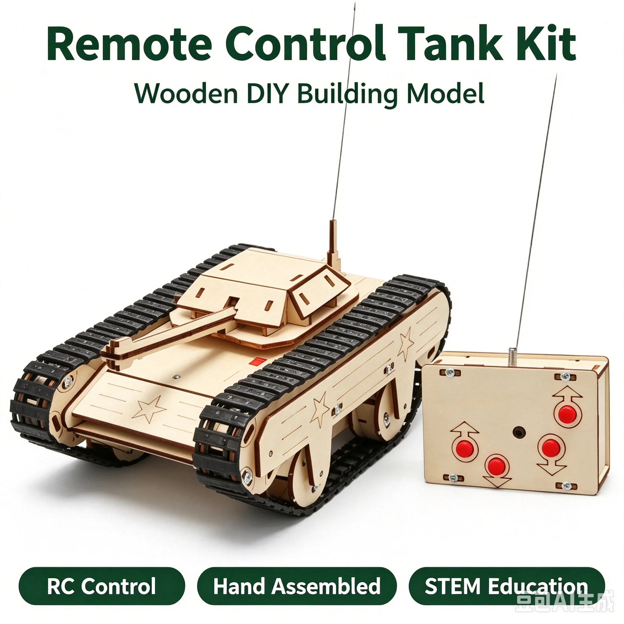 Model Kit China - Educational DIY Remote Control Tank Kit,