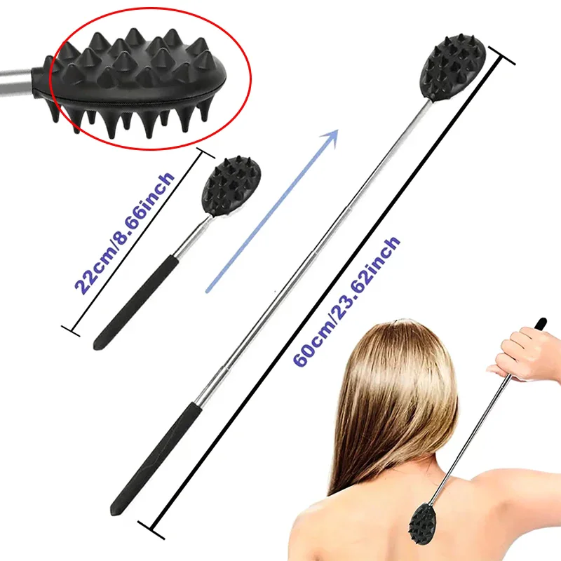 

1 шт. телескопическая чесалка для спины, массажер-скребок, выдвижной массажер для снятия зуда и расслабления