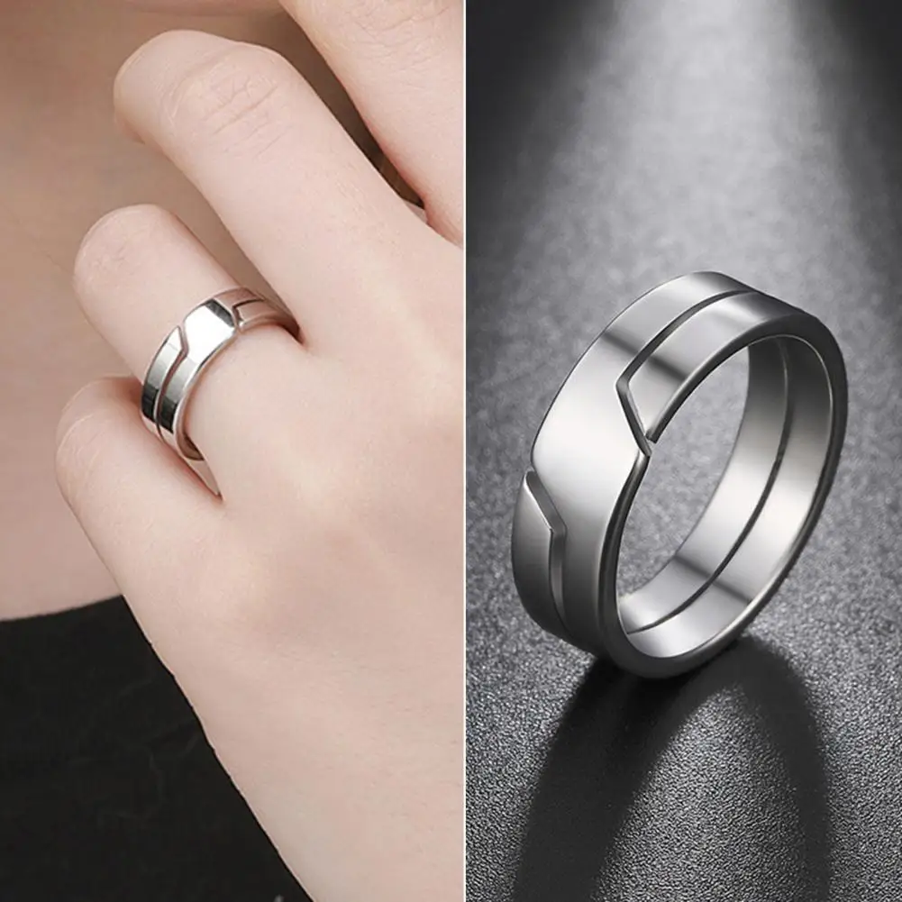 Colorful Couple Ring Stainless Steel Fashion 6mm Glossy Face Couple Rings for Women Men Kids Cool Boy Classic Jewelry Wholesale