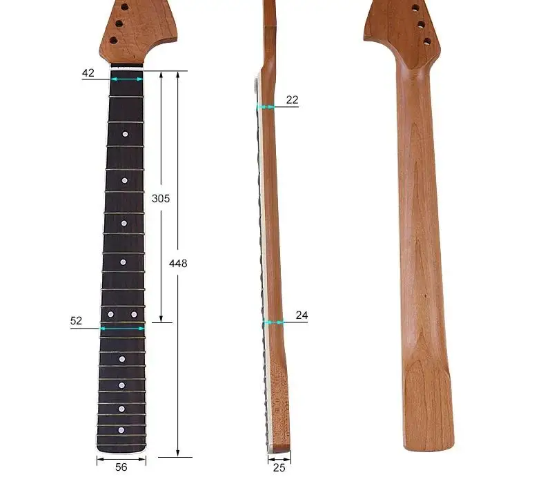 Roasted Maple Neck Electric Guitar 6 Strings 21 Fret Rosewood Fingerboard DIY Instrument Accessory Modified Guitar