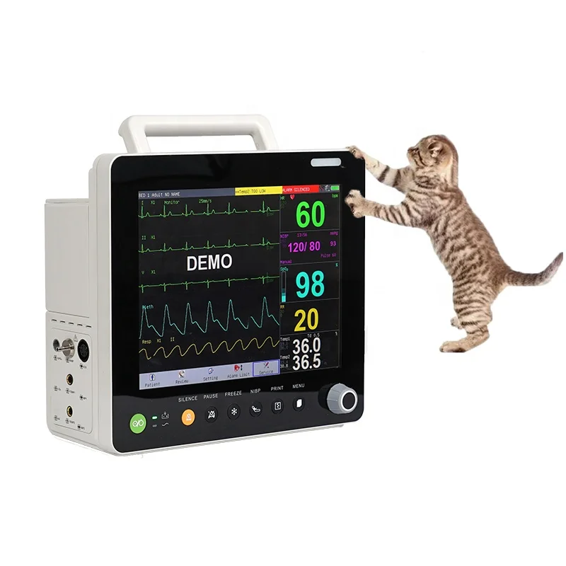 

12.1 Inch Veterinary Equipment Portable Multiparameter Monitor Hospital Clinic Equipment Vet Pet Medical Instrument Monitor