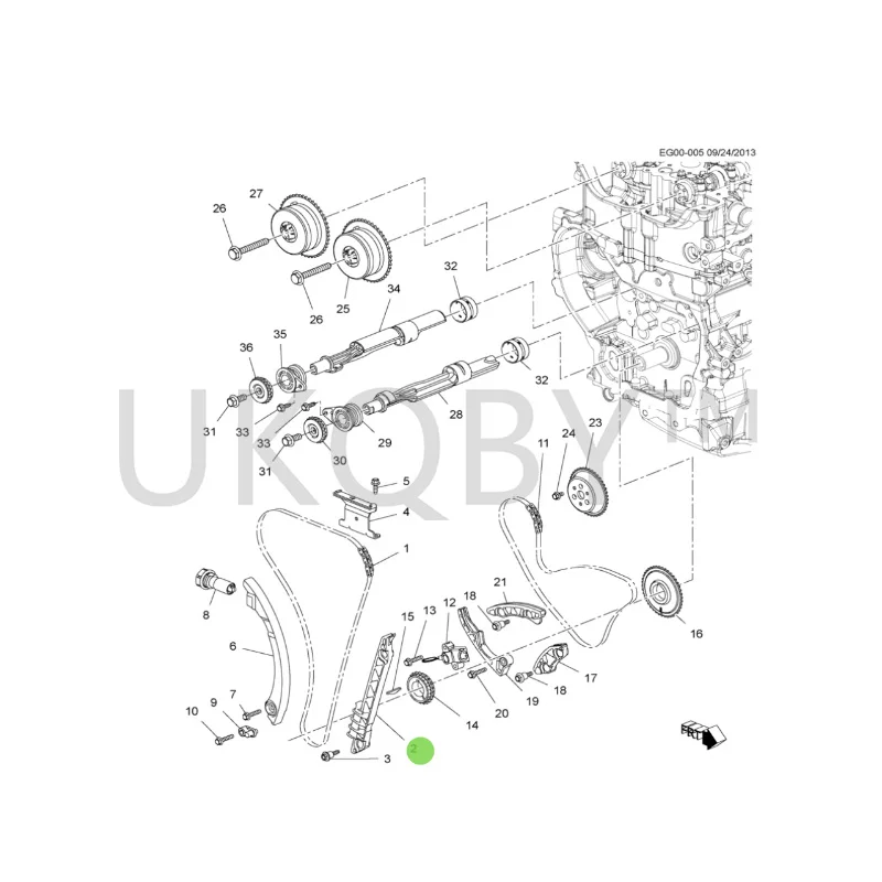 Suitable for 06-15 Bu ic k Re ga l Bu ic k La Cr os se GL8S Land Cr ui se r Timing chain guide plate chain plate