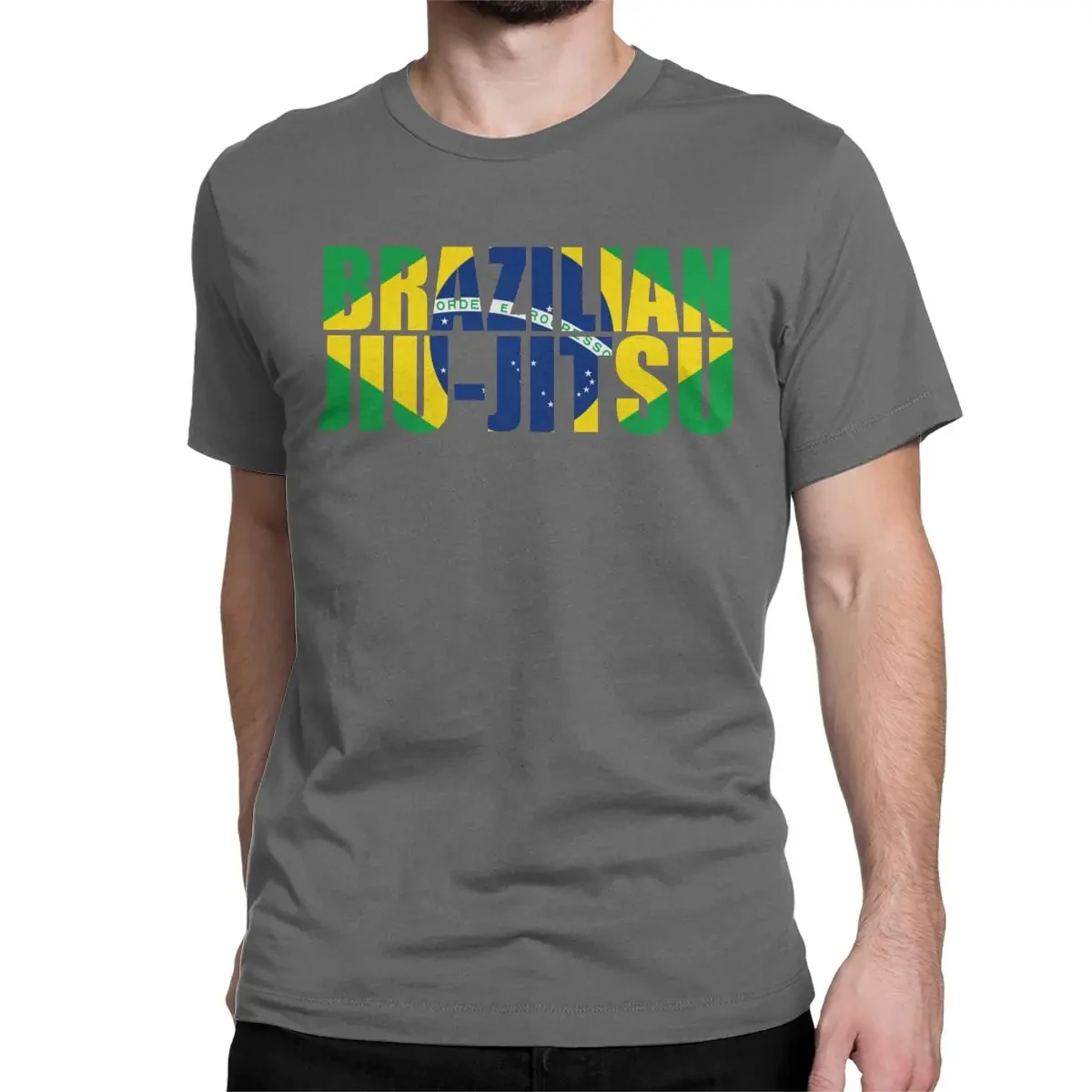 Brazilian Jiu Jitsu BJJ Brazil Flag Art T-Shirts for Men Women Humor Pure Cotton Tees Round Neck T Shirt Plus Size Clothes