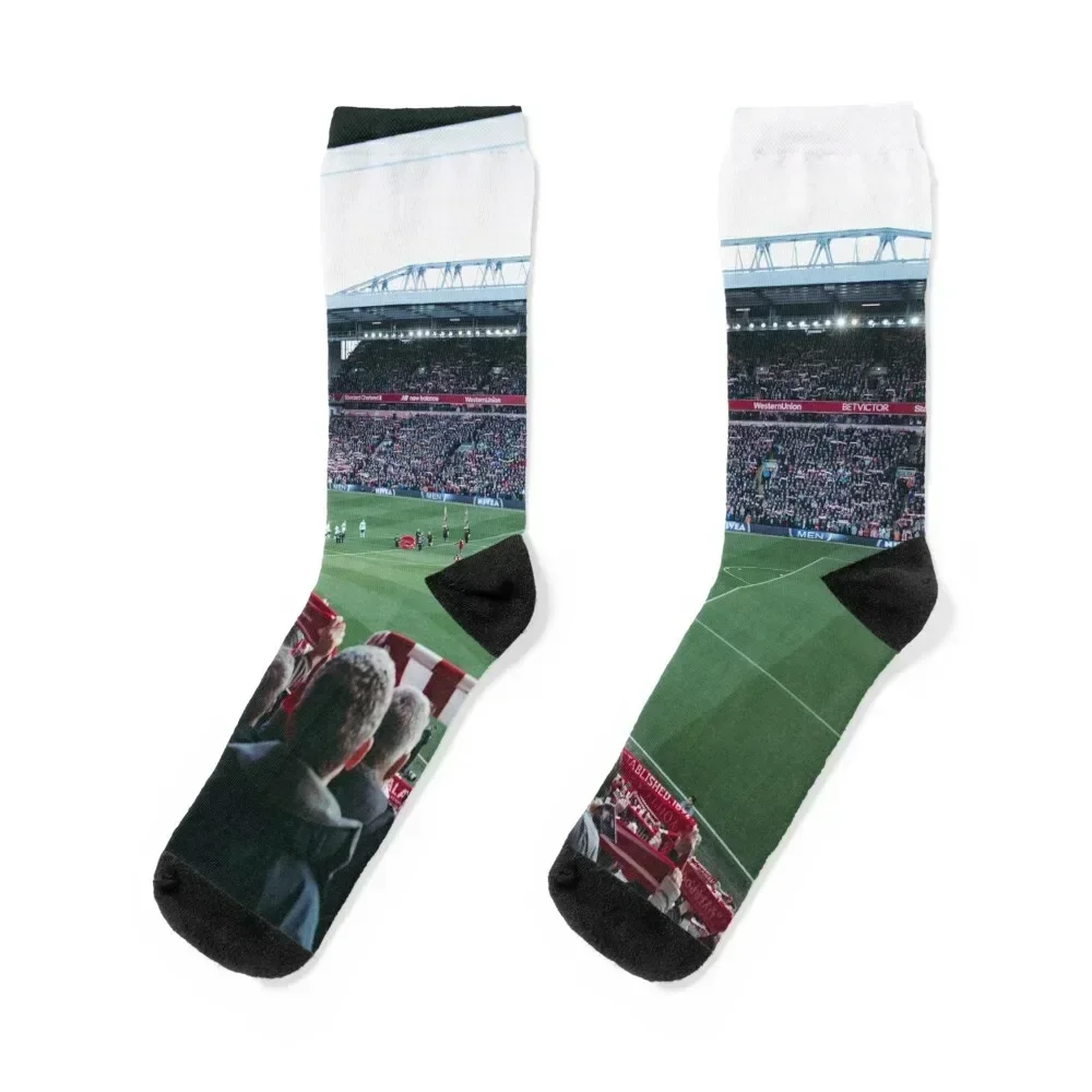 

Anfield stadium before the match Socks christmas gifts anti-slip Christmas snow Men Socks Luxury Brand Women's