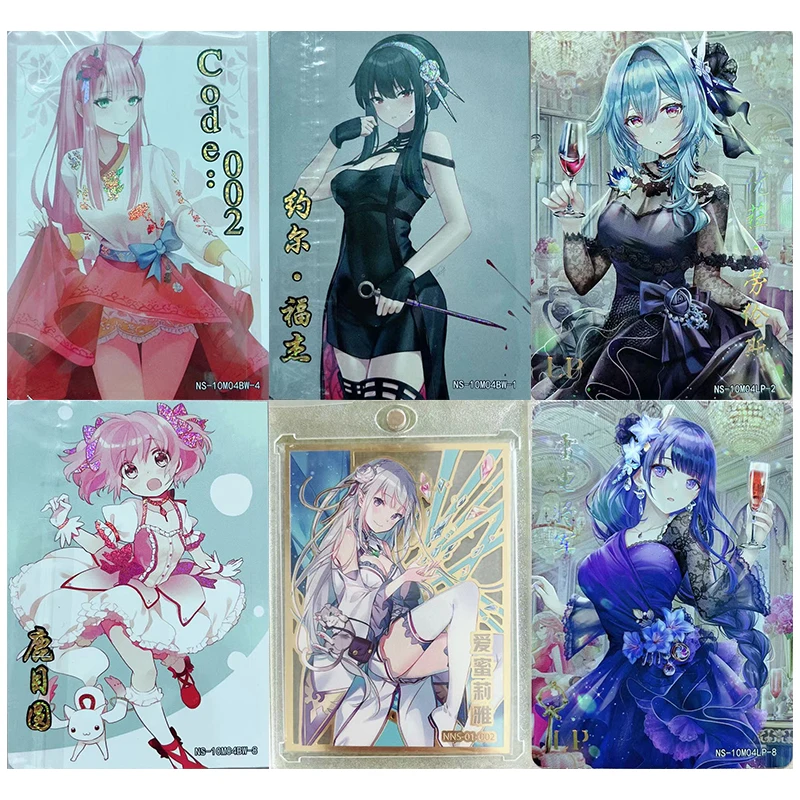 Anime bogini historia Metal Trifold Lp Flash Card Rem Kitagawa Marin Keqing kolekcja zabawka pasjans świąteczny prezent urodzinowy