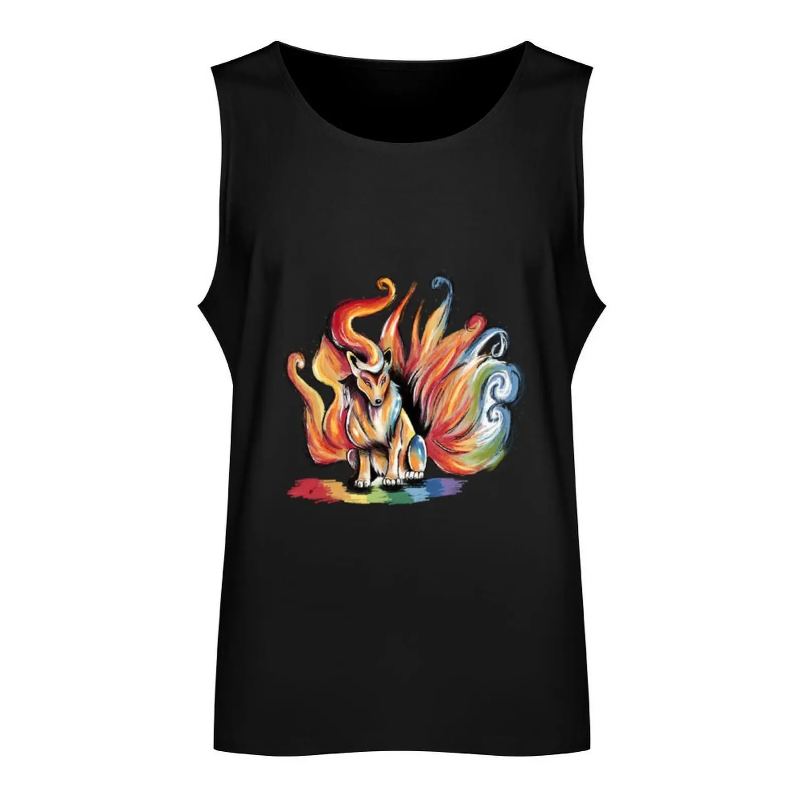 Fox in fire Tank Top Sleeveless men mens designer clothes Men's gym muscular man