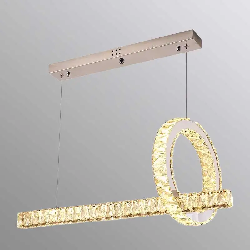 أضواء وثريات معلقة على شكل حلقة LED لتزيين المنزل المعاصر لغرفة المعيشة وغرفة الطعام وإضاءة معلقة داخلية