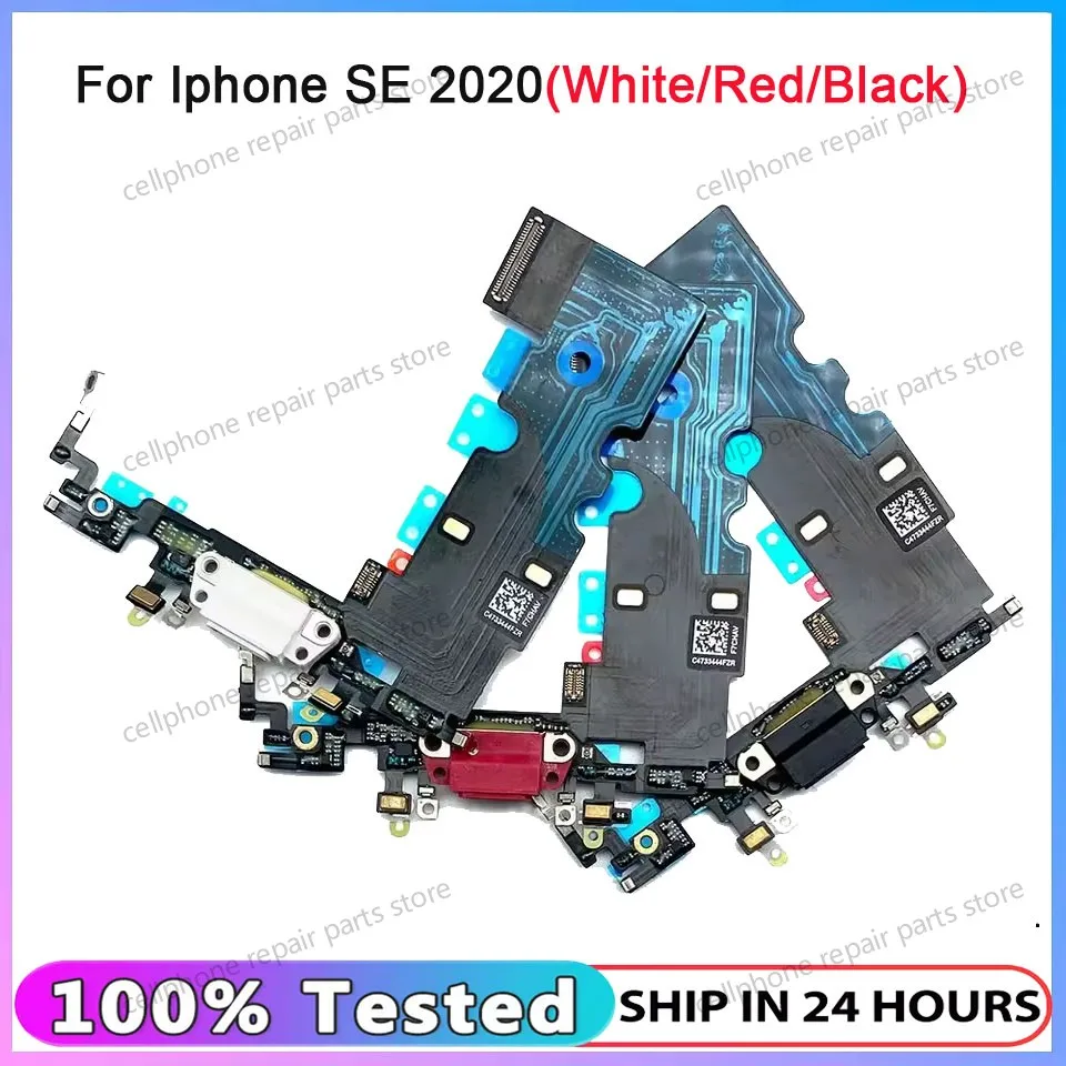 

С микрофоном, сменная плата зарядного устройства, гибкая печатная плата для Iphone SE 2020, USB-разъем для зарядки, плата, гибкий кабель