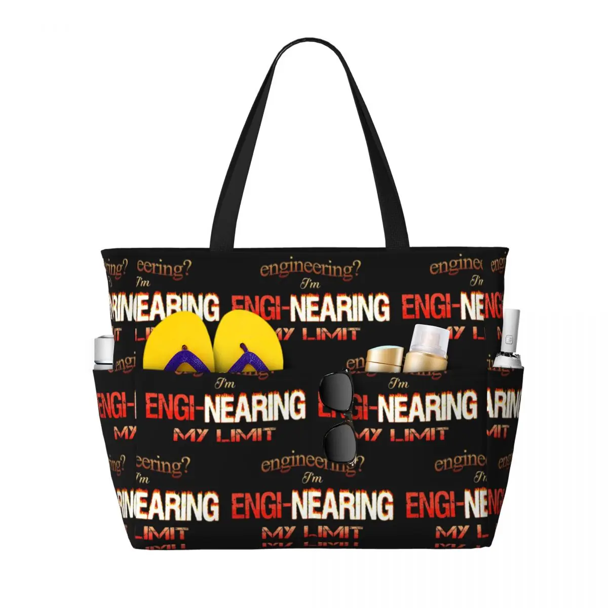 

Engineering I'm Engi-nearing My Limit Engineer Pun Пляжная большая сумка Спортивная спортивная сумка Duffle Большая женская дорожная сумка Сумка для фитнеса