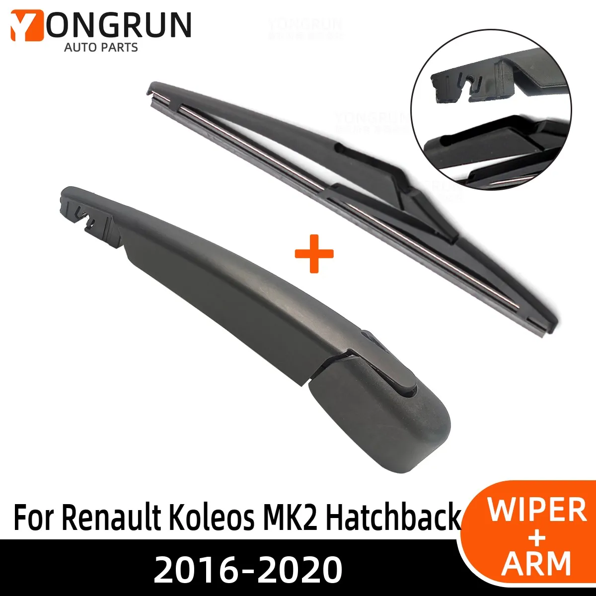 Rear Wiper Blade and Arm For Renault Koleos MK2 Hatchback 2016-2020 9\