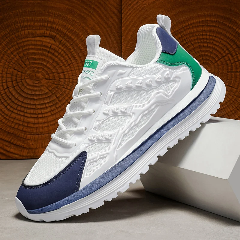 

Мужская повседневная обувь, модная и удобная, противоскользящая, новинка 2025, мужские кроссовки, парусиновые уличные, износостойкие, легкие, для четырех сезонов