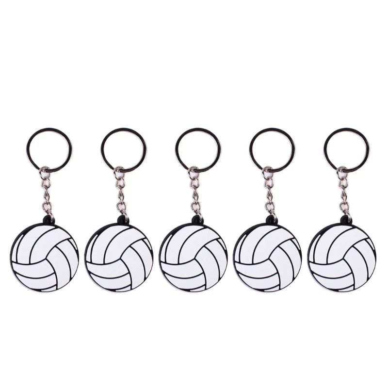 5Pcs Volleyball Keychains Jewelery Keys Party Pendants Gift Chain for Volleyball Favor Fan Pendant Keychain Case Keyring