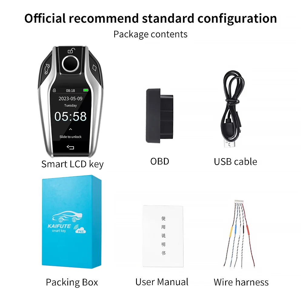 CF618 Universal Modified Remote Smart LCD Key Keyless Go Korean/English For BMW/Benz/Audi/Kia/Hyundai/Honda/Peugeot/Nissan/VW