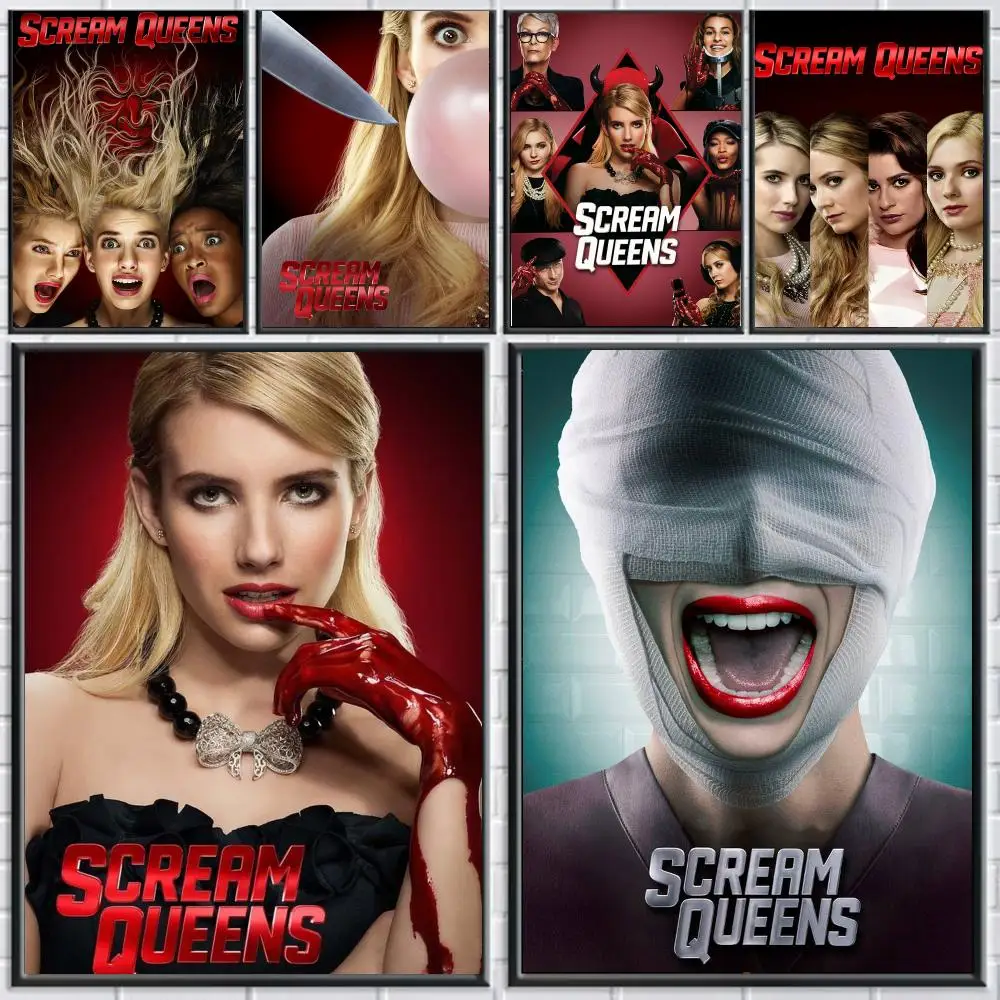 tv series S-Scream Queens-S Poster Peel and Stick Wall Art for Cafe Office Bar and Home Decoration