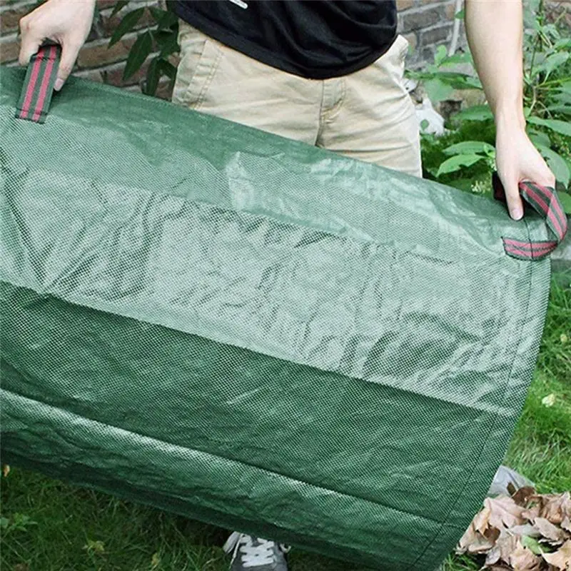 B62B-Garden Waste Bag Large Capacity Garden Bag Reusable Waterproof Leaf Sack Weed Trash Can Container For Yard Lawn Pool