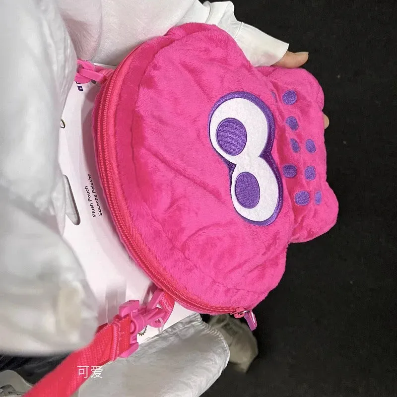 2025 لعبة جديدة Splatoons 3 أكياس تخزين واقية من القطيفة عبر الجسم أنيمي لطيف الكرتون حقائب اليد ومحفظة اليابانية Kawaii Sho