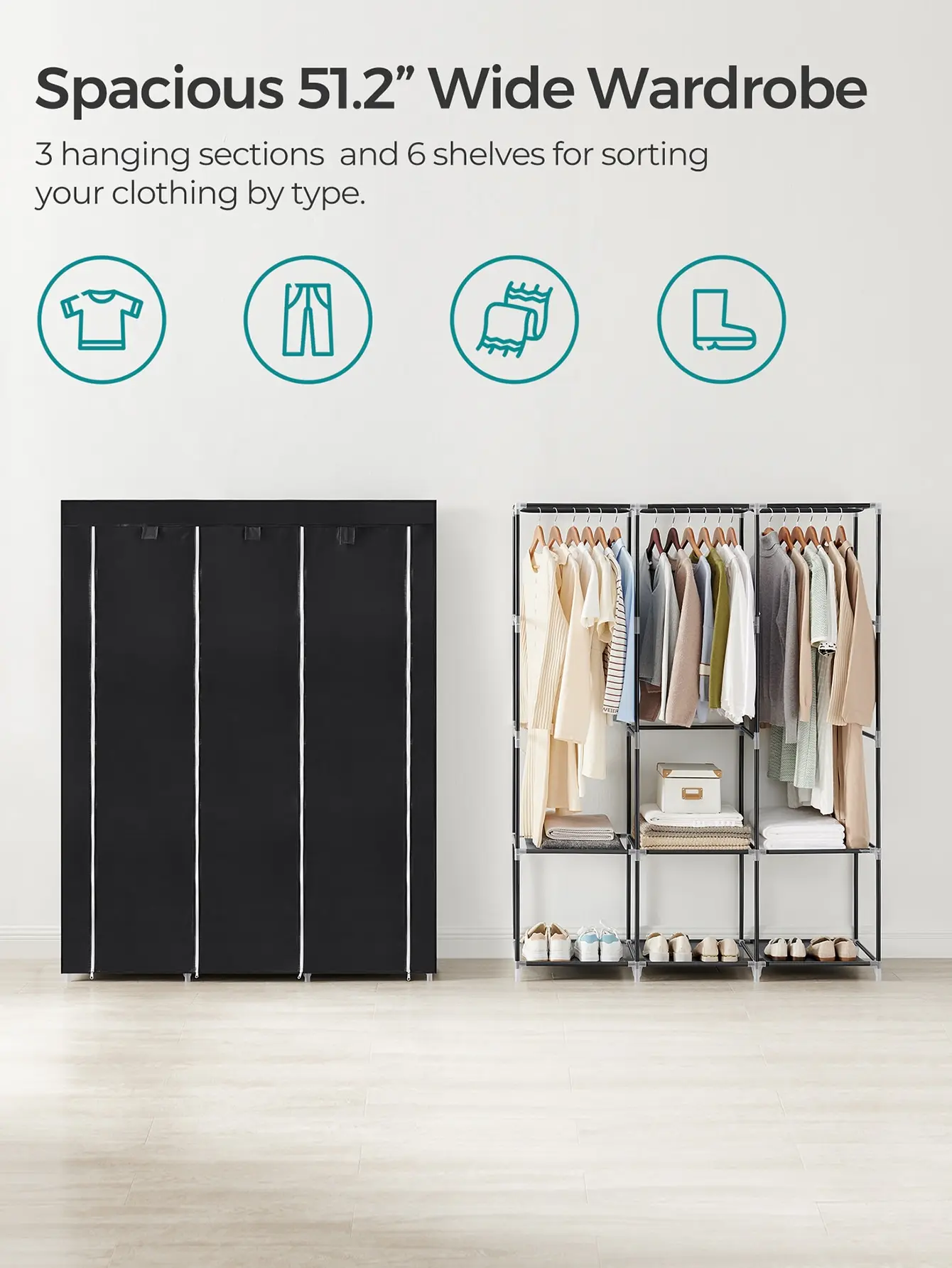 Tragbarer Kleiderschrank-Organ – Wardrobe Closet Portable Fabric Cover Bewertung und Preis