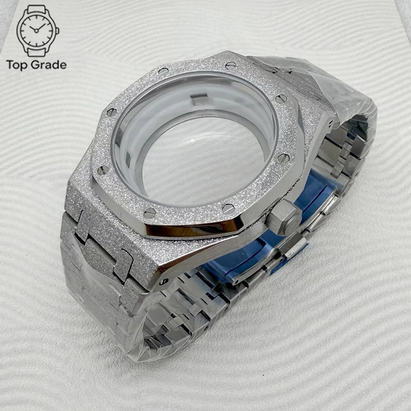 TG NH35 41mm Case Star Sand Sparkling 316L Quality Stainless Steel Sapphire Glass Watch Case Fit NH35/NH36/NH38 Movement