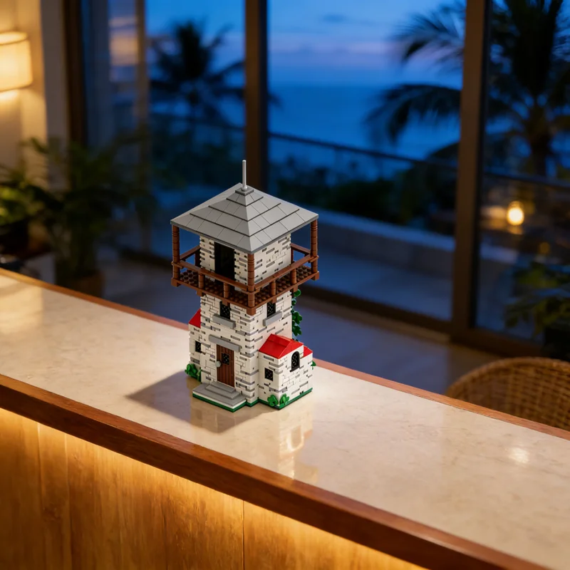 

Набор строительных блоков MOC «Наблюдательная вышка римских колонистов» (1190 деталей) – модель для сборки, подарок, креативный коллекционный декор для демонстрации