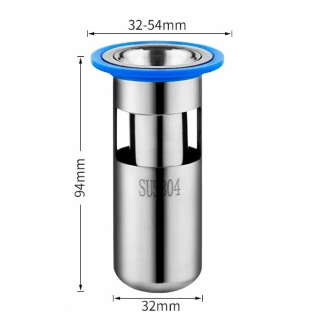Rustproof Stainless Steel Floor Drain Core U-type Insect Proof Bathroom Sewer Drain Deodorant Deodorant Cover Home