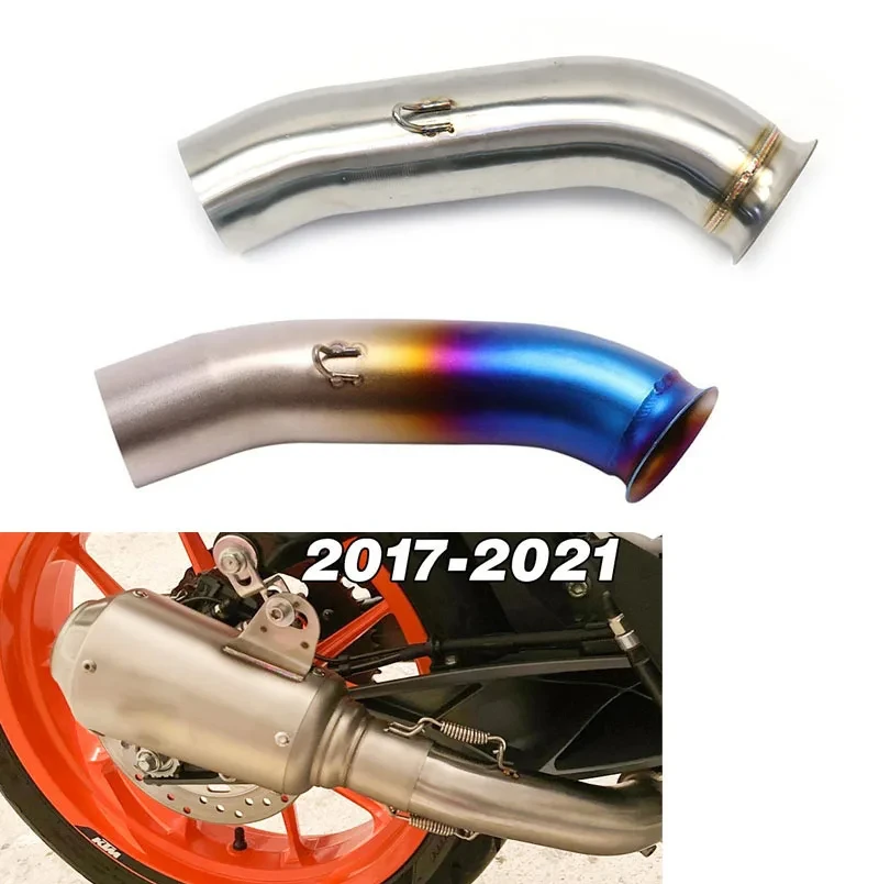 Slip-on-Motorrad-Auspuffanlage für KTM DUKE 125 250 390 RC390 2017 - 2020 Universeller Schalldämpfer mit Mittelrohr