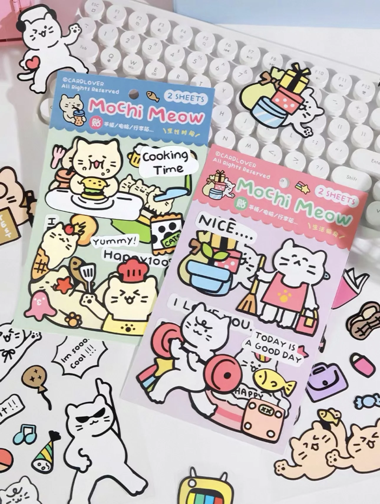 

Cute Korean Cartoon Waterproof Stickers DIY for Phone Cases Laptops iPads Suitcases - Decorative Water-Resistant Decals