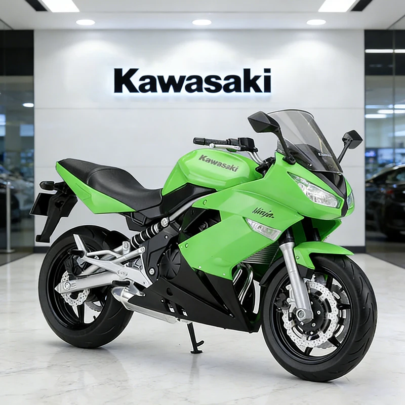 

Модель мотоцикла WELLY 1/10 Kawasaki Ninja 650R, коллекционная игрушка, внедорожный мотоцикл с амортизатором, игрушечный автомобиль