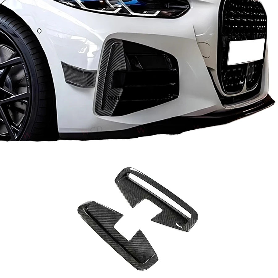 

For B--MW 4 Series G22 G23 M440 2020-2022 Real Carbon Fiber Front Bumper Air Vents New Condition Trim Vents