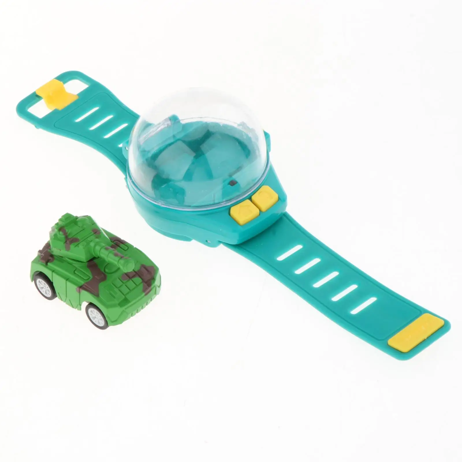 Toy Grade RC Car Watch with Dustproof Cover Remote Control Mini Car Model for Kids Silicone Strap