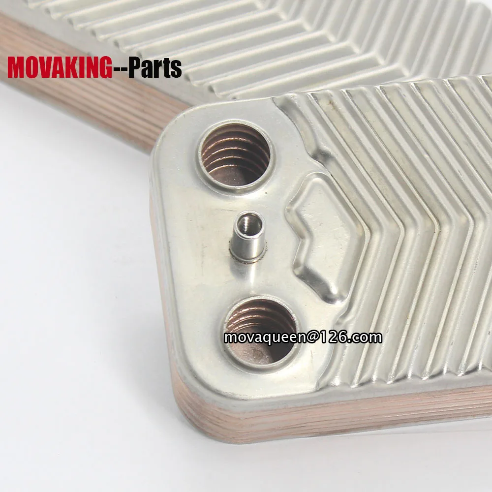 เครื่องแลกเปลี่ยนความร้อนสำรองขนาด148มม. 10แผ่นเครื่องแลกเปลี่ยนความร้อนสำหรับหม้อไอน้ำก๊าซ