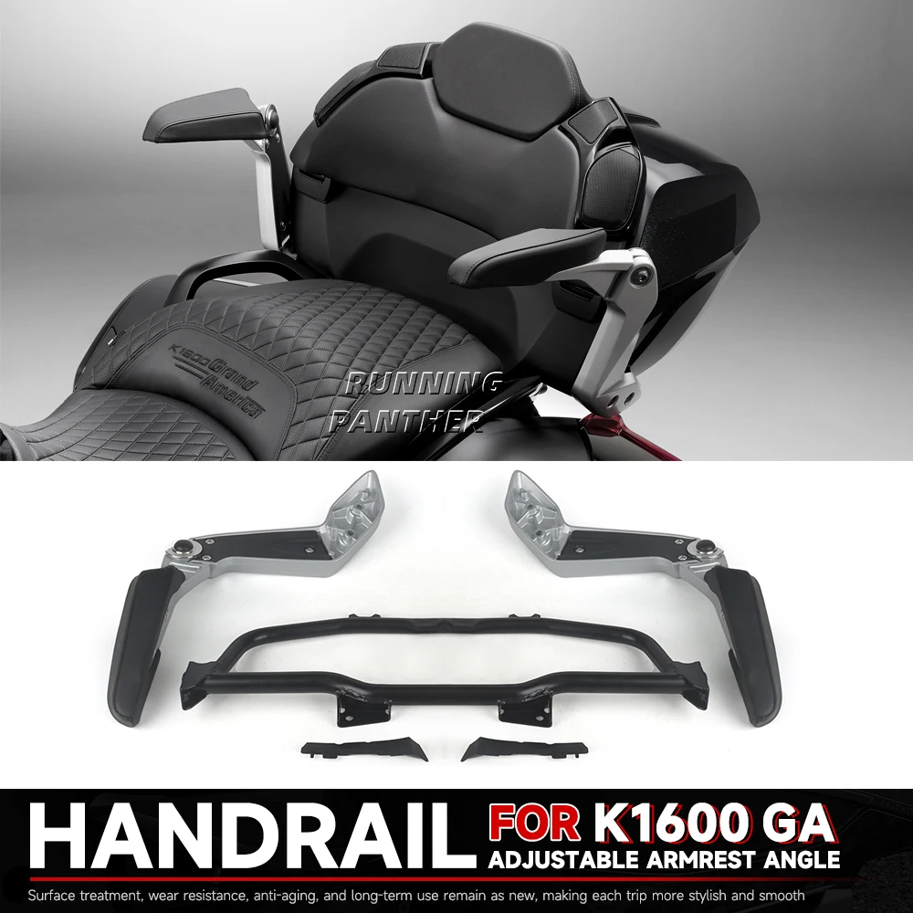 

Motorcycle adjustable FOR K1600 GA k1600 ga NEW passenger armrest comfortable soft cushion armrest black comfortable armrest
