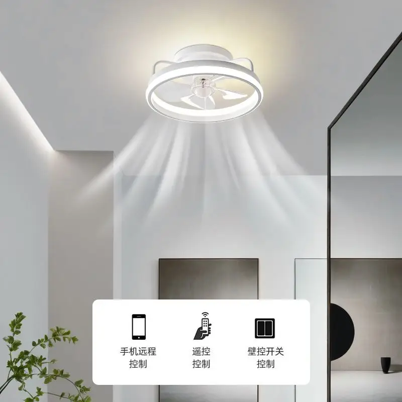 Remote Ceiling Fan with light bedroom silent modern living bedroom restaurant balcony ceiling fan light Frequency conversion