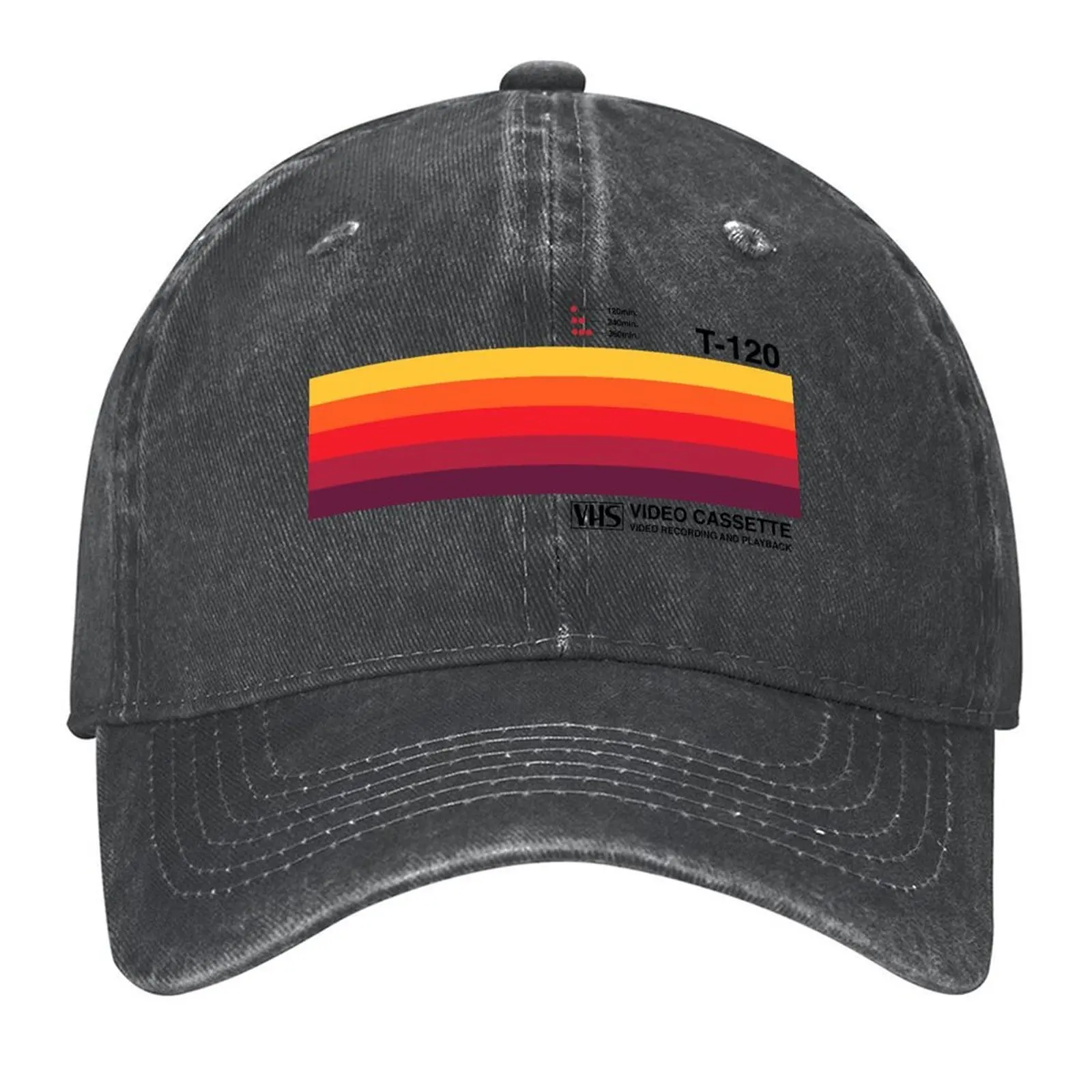 

Sunset Video Cassette VHS Baseball Cap Trucker Cap hiking hat designer cap Big Size Hat Women Caps Men's