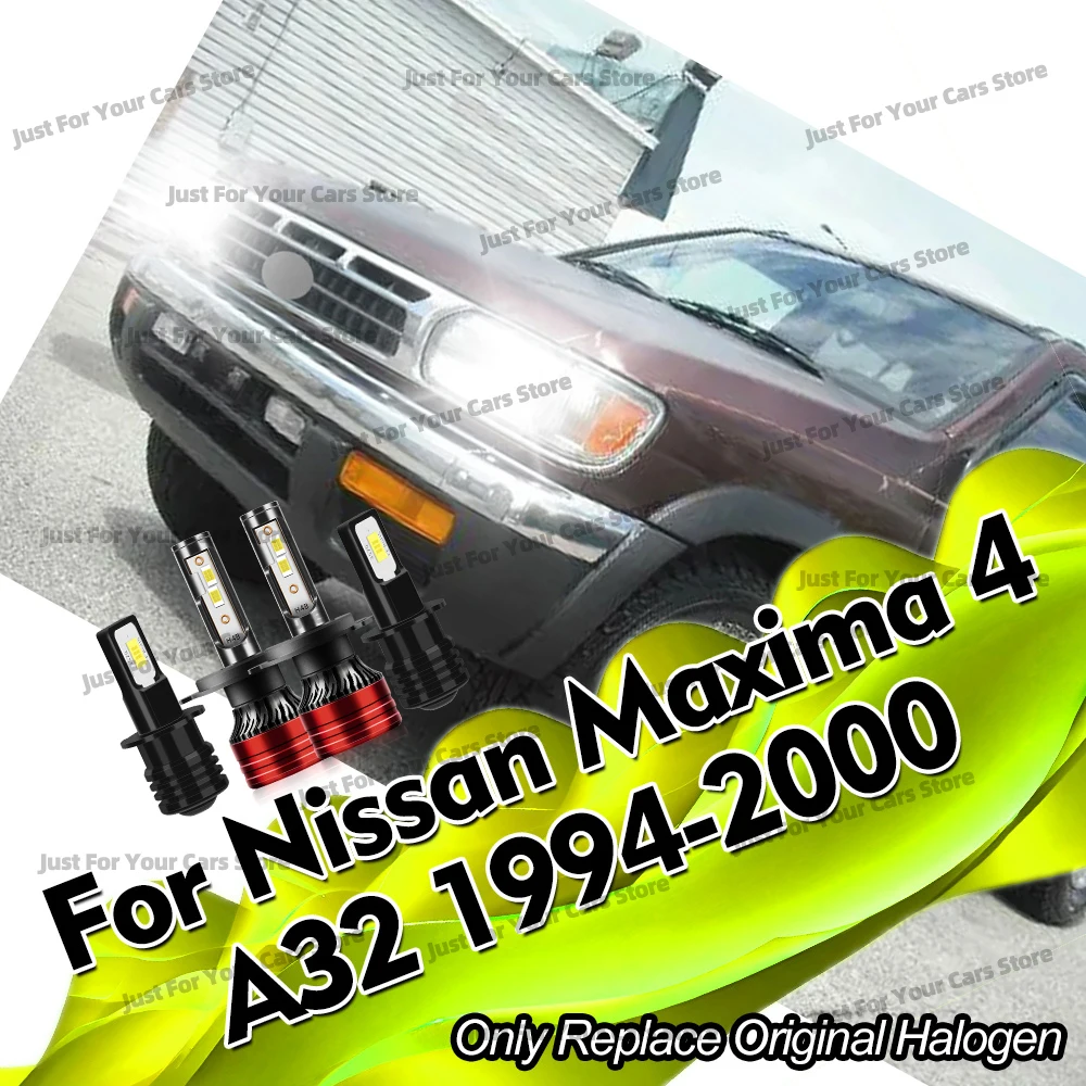 

2/4x 6000K Fog Lamps Led Headlight Bulbs For Nissan Maxima (A32) 1994-2000 1995 1996 1997 1998 1999 Hi/Lo Beam Headlamp 28000LM